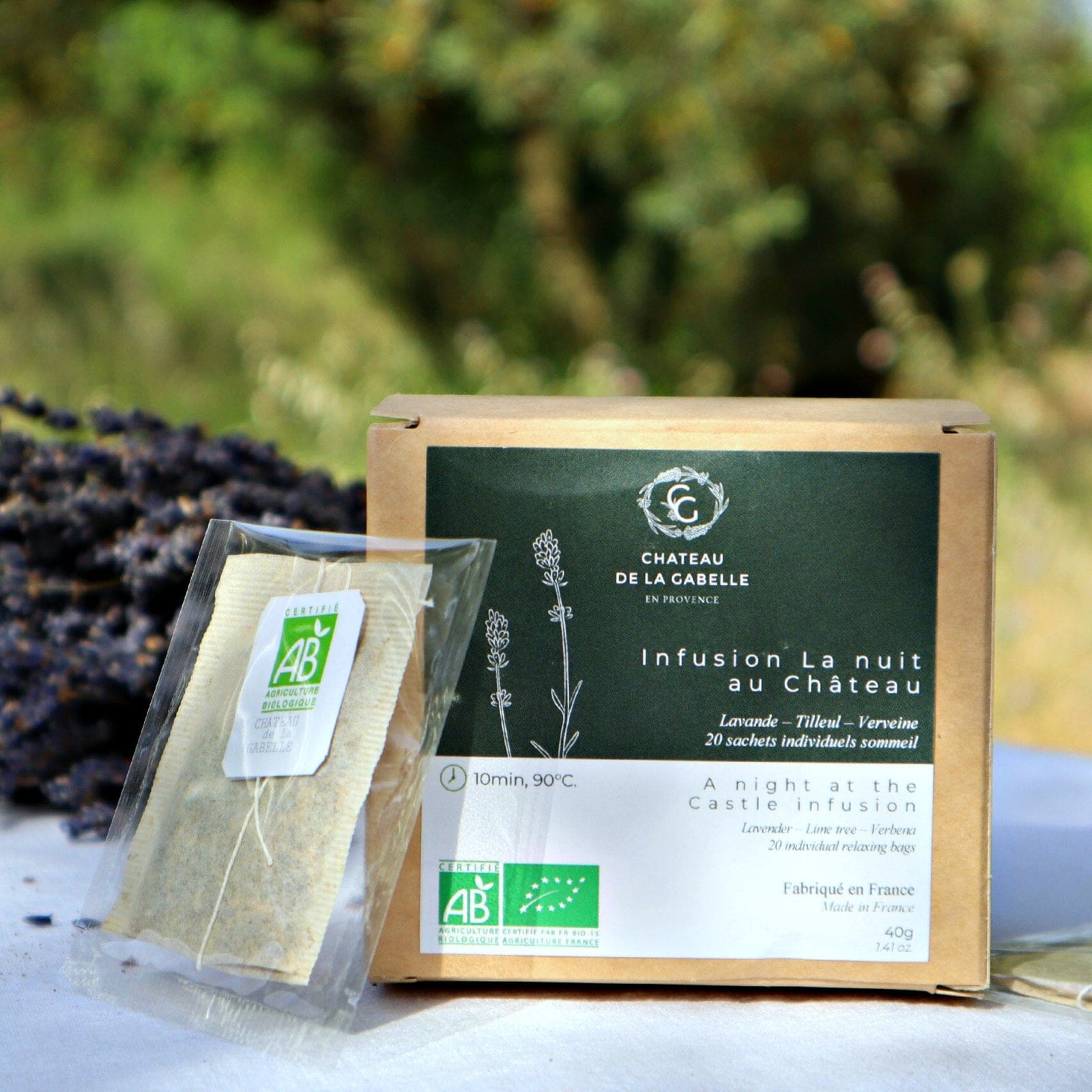 Bio Kräutertee Mischung – Lavendelblüten, Verveine, Lindenblüten Tee La Sariette 