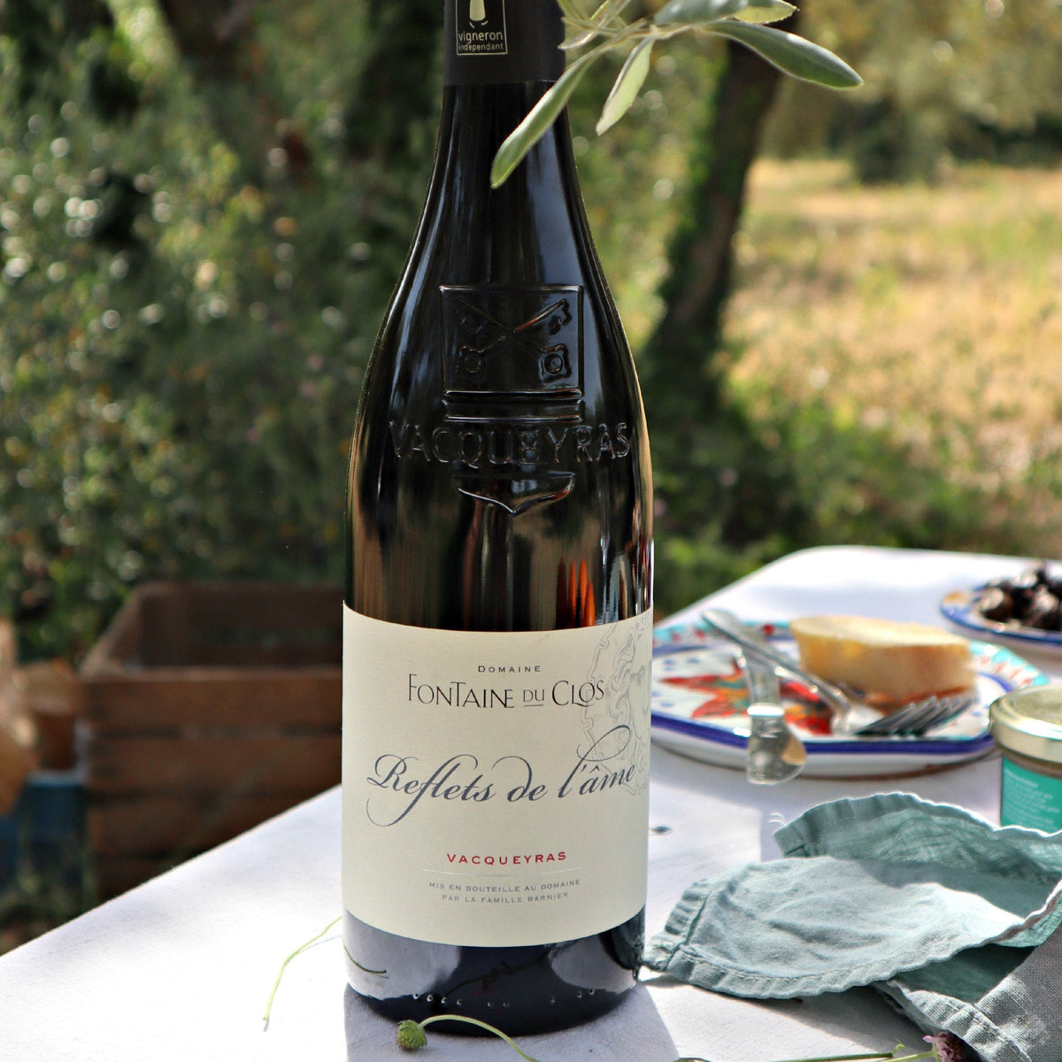 Rotwein AOP Vacquayras, Domaine Fontaine du Clos Wein La Sariette 